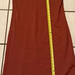 Athleta Women's Sleeveless Tank Dress Rust Size Medium 90% Cotton 10% Spandex